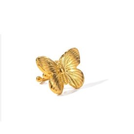 Anna K Jewelry - Örhänge Cuff Fashion Butterfly Guld