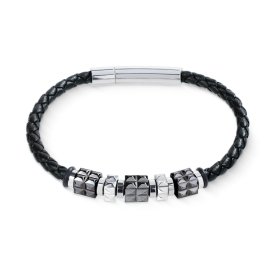 Coeur De Lion - Armband Unisex Leather Spikes Svart