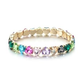 Armband - Kristaller Hjärtan Rainbow
