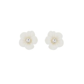 Snö of Sweden Örhängen Florette Vit Studs