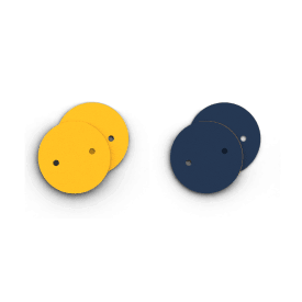 Les Georgettes - Band Till Halsband Rund Gul / Blå