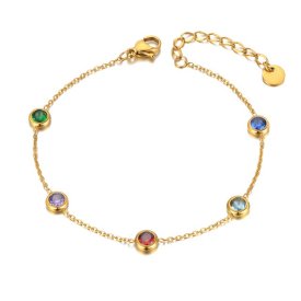 Anna K Jewelry - Armband Colorful Guld Mix
