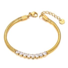 Anna K Jewelry - Armband Cubic Guld Klar