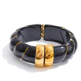 Anna K Jewelry - Armband Resin Midnight Svart