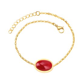Anna K Jewelry - Armband Sten Röd Guld