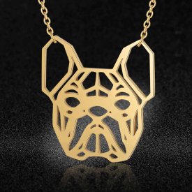 Anna K Jewelry - Halsband Animals Bulldog Guld