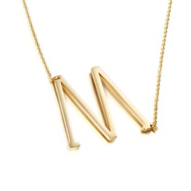 Anna K Jewelry - Halsband Bokstav M Guld