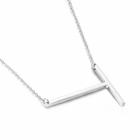 Anna K Jewelry - Halsband Bokstav T Stål