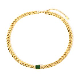 Anna K Jewelry - Halsband Holiday Chain Grön