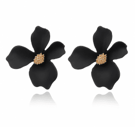 Anna K Jewelry - Örhängen Blomma Svart
