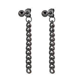 Anna K Jewelry - Örhängen Chain Long Svart