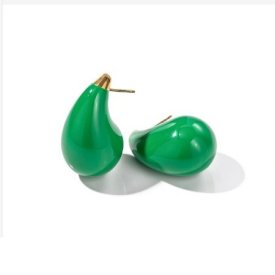 Anna K Jewelry - Örhängen Chunky Drop Enamel Grön