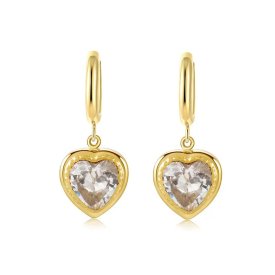 Anna K Jewelry - Örhängen Crystal Heart Klar
