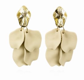 Anna K Jewelry - Örhängen Petalia Beige