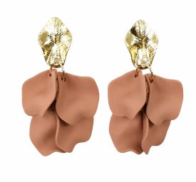 Anna K Jewelry - Örhängen Petalia Brun