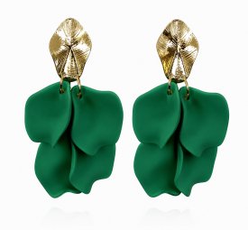 Anna K Jewelry - Örhängen Petalia Grön