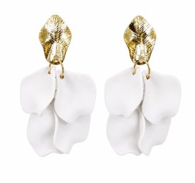 Anna K Jewelry - Örhängen Petalia Vit
