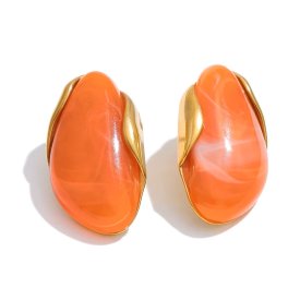 Anna K Jewelry - Örhängen Resin Sunset Orange