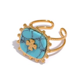 Anna K Jewelry - Ring Fashion Turquoise Bohemian