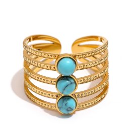 Anna K Jewelry - Ring Fashion Turquoise Boho
