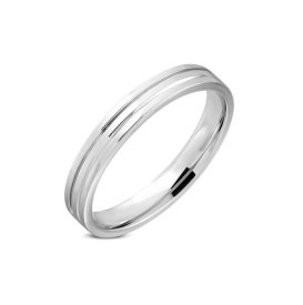 Anna K Jewelry - Ring Lines Stål 0,4