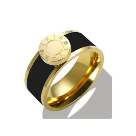 Anna K Jewelry - Ring Numerals Enamel Guld