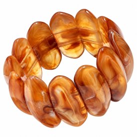 Armband Resin Marble Chunky Cognac