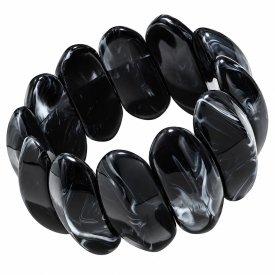 Armband Resin Marble Chunky Onyx