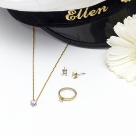 Blomdahl - Halsband Tiffany Medium Crystal Guld