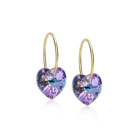 Blomdahl - Örhängen Heart Titan Golden Lila