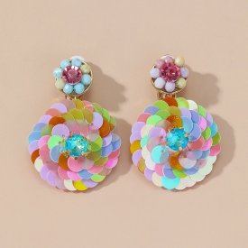 Blossom Bijoux - Clipsörhängen Disco Bloom Rainbow