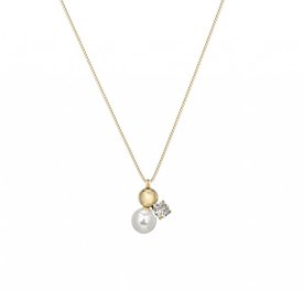 Bud To Rose - Halsband Ice Pearl Lång Guld