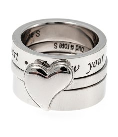 Bud To Rose - Ring Tripple Heart Silver