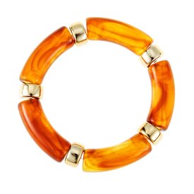 By Jolima - Armband Resin Elastic Brun