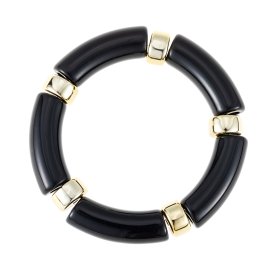 By Jolima - Armband Resin Elastic Svart