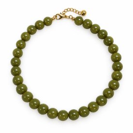 By Jolima - Halsband Cecile Olive Pearl