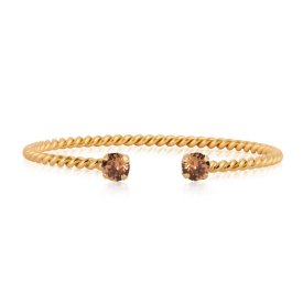 Caroline Svedbom - Armband Mini Twisted Light Smoked Topaz Guld