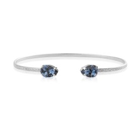 Caroline Svedbom - Armband Petite Drop Rhodium Denim Blue