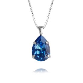 Caroline Svedbom - Halsband Mini Drop Rhodium Royal Blue Delite