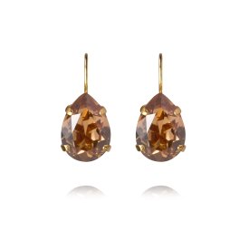 Caroline Svedbom - Örhängen Claps Mini Drop Guld Light Smoked Topaz