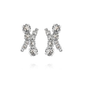 Caroline Svedbom - Örhängen Halo Rhodium Crystal
