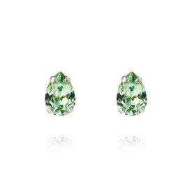 Caroline Svedbom - Örhängen Petite Drop Stud Rhodium Chrysolite