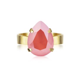 Caroline Svedbom - Ring Mini Drop Guld Light Coral