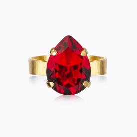 Caroline Svedbom - Ring Mini Drop Guld Light Siam