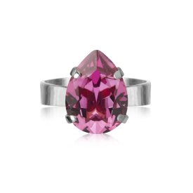 Caroline Svedbom - Ring Mini Drop Rhodium Dark Rose