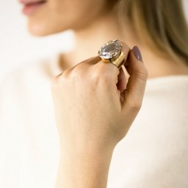 Caroline Svedbom - Ring Perfect Drop Guld Crystal
