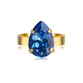 Caroline Svedbom - Ring Mini Drop Guld Royal Blue Delite