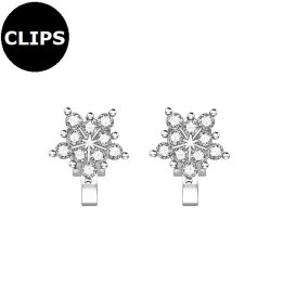 Clipsörhängen - Stål Star CZ Silver