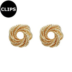 Clips - Örhängen Yarn Round Guld