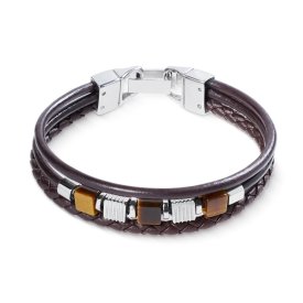 Coeur De Lion - Armband Unisex Leather 3-Strand Brun